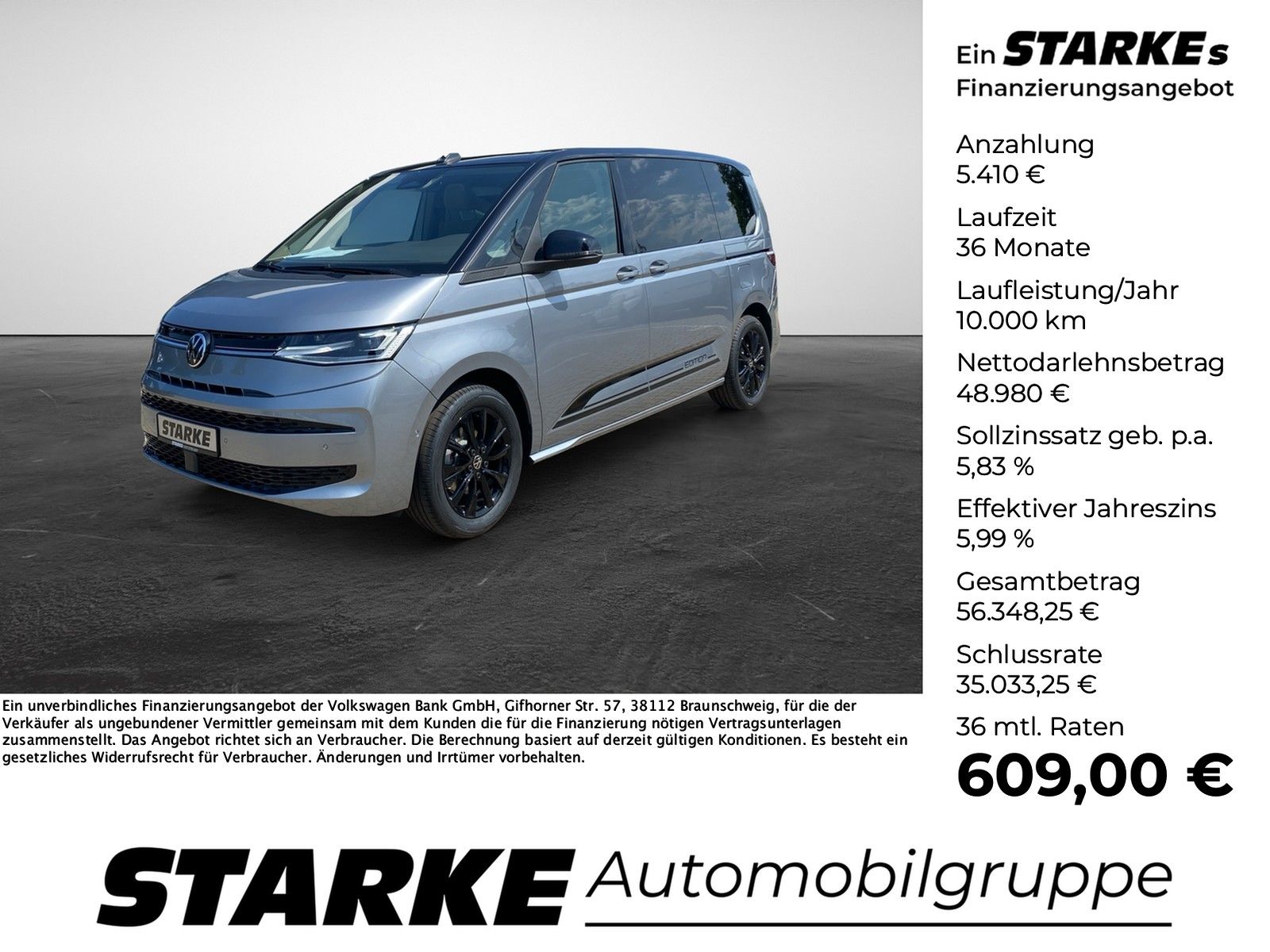 Volkswagen T7 Multivan 2.0 TDI DSG Edition  Panodach AHK Na