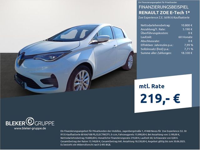 Renault ZOE E-Tech 1 Zoe Experience Z.E. 50 R135