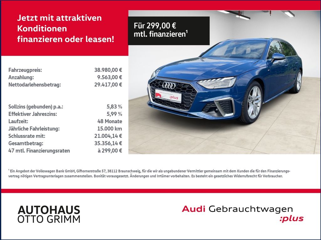 Audi A4 Avant 35 TFSI S line KLIMA LED NAVI LEDER