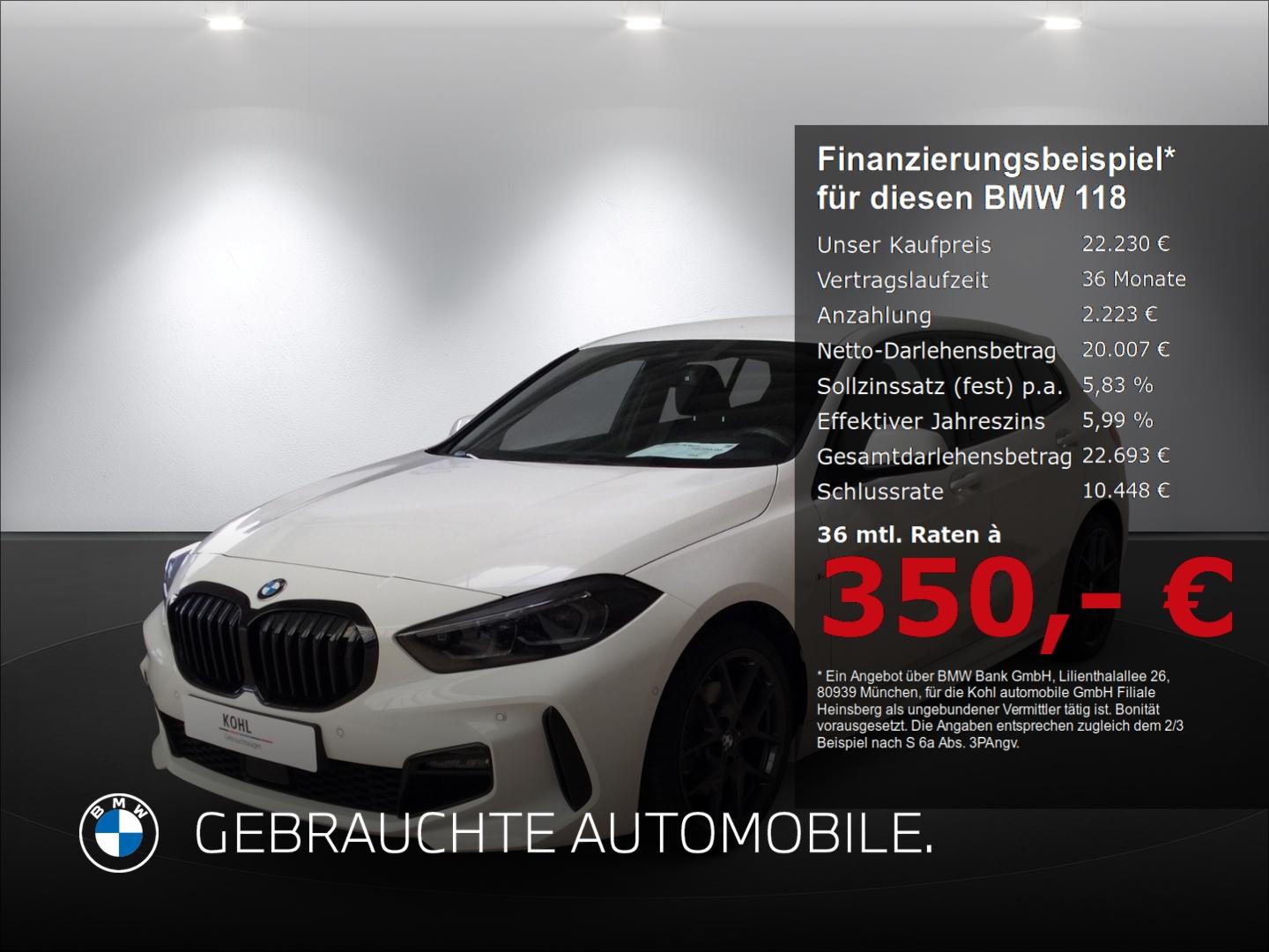 BMW 118 i M Sport Klimaautomatik Sitzheizung HiFi-La