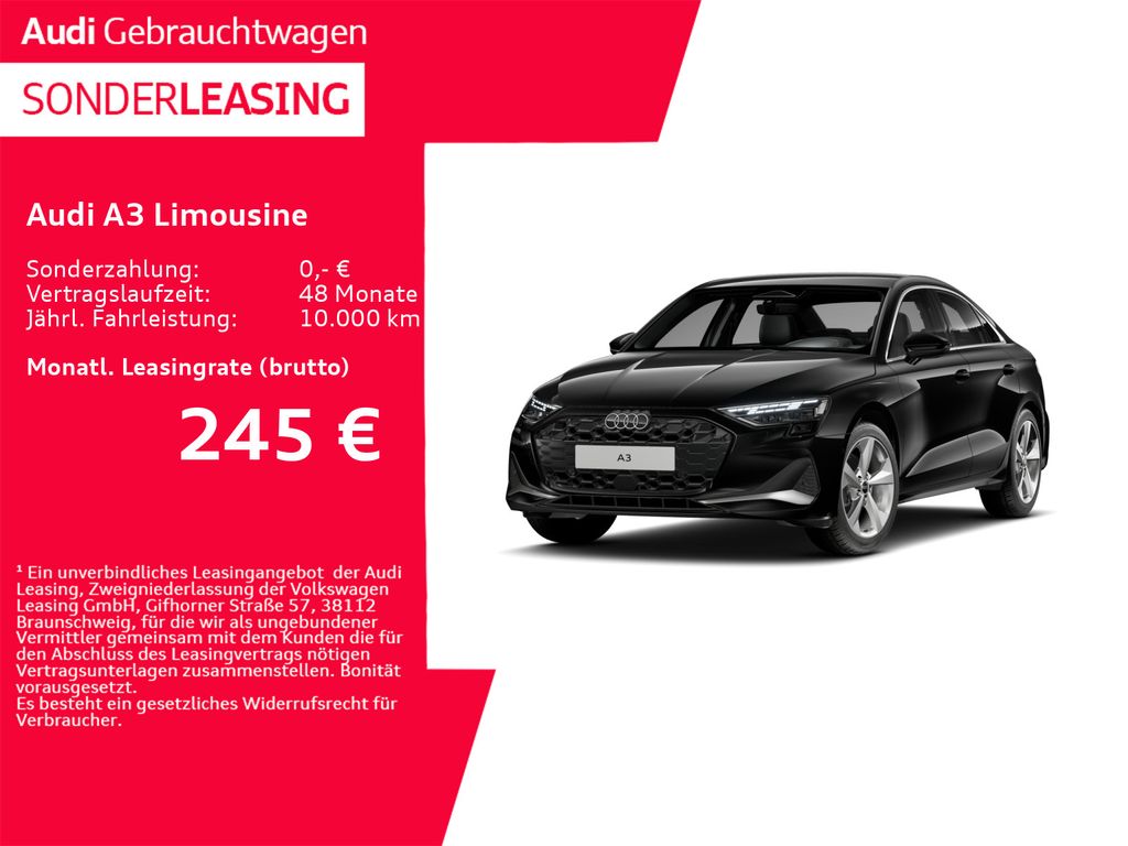A3 Limousine advanced 35 TDI S tronic KAMERA*ACC