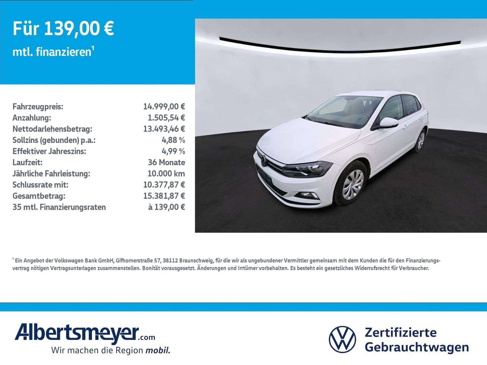 Volkswagen Polo 1.0 TSI ACTIVE +APP+KLIMA+PARKPILOT