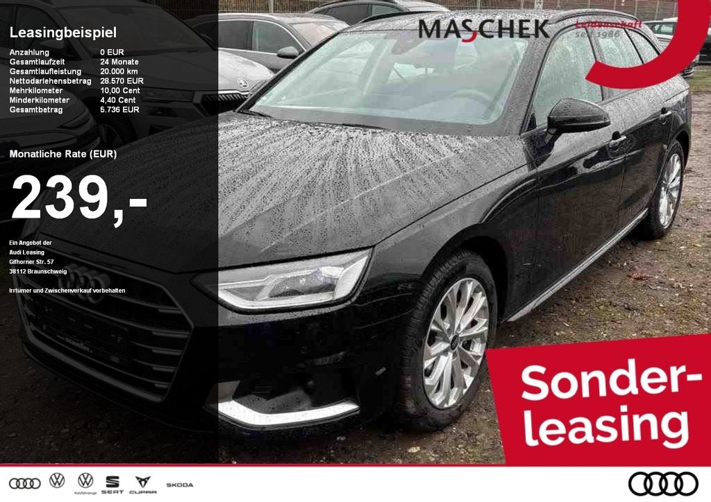 Audi A4 Avant 40 TDI S tronic Sonderleasing Memory R-