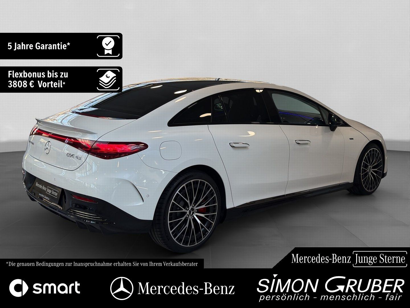 Fahrzeugabbildung Mercedes-Benz EQE 43 4M AMG Night Hyper Pano Carbon Nappa TV