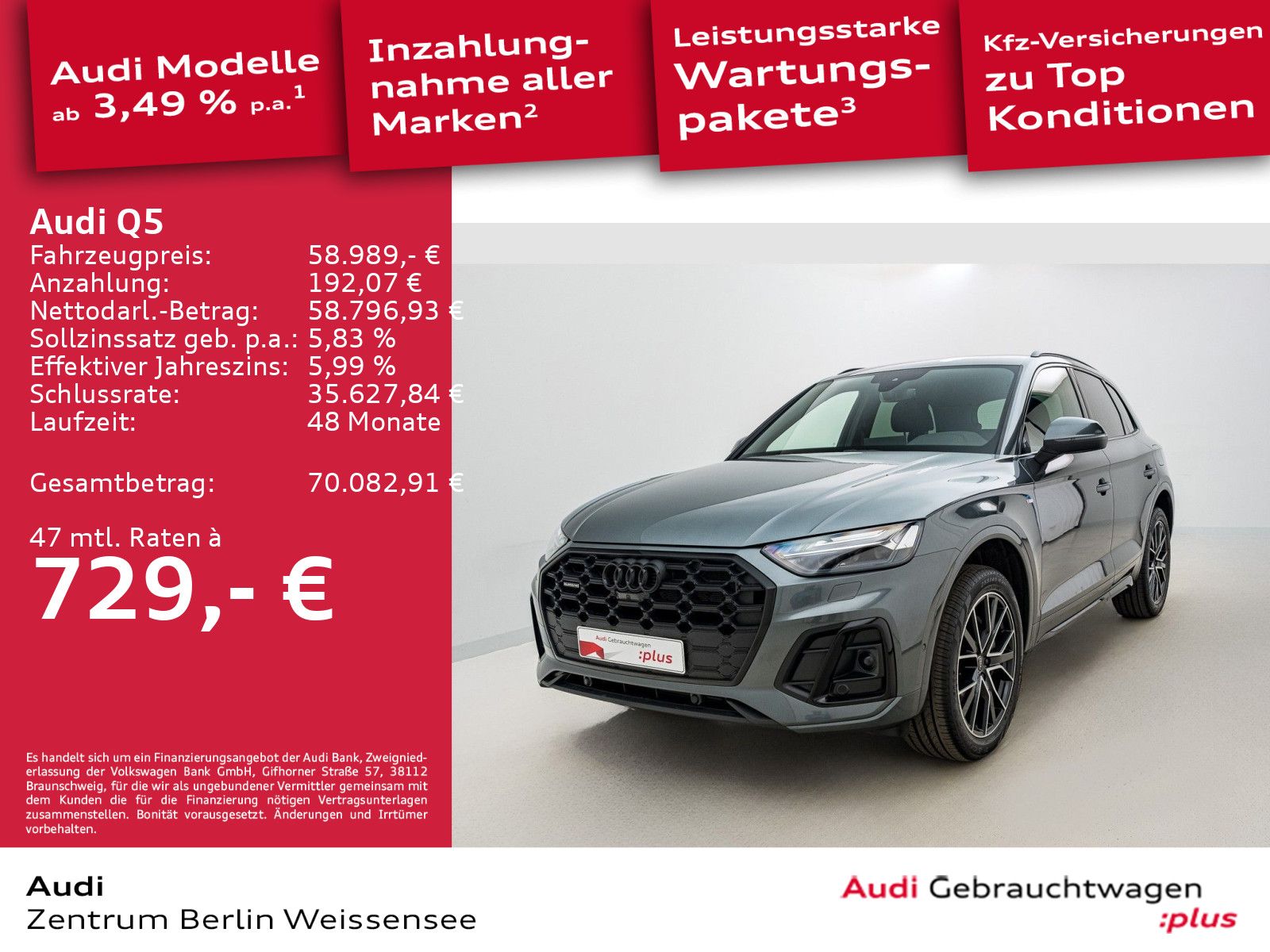 Audi Q5 50 TFSI e S-TRO*QUA*S-LINE*MATRIX*B&O*AHK*360 imagem 2