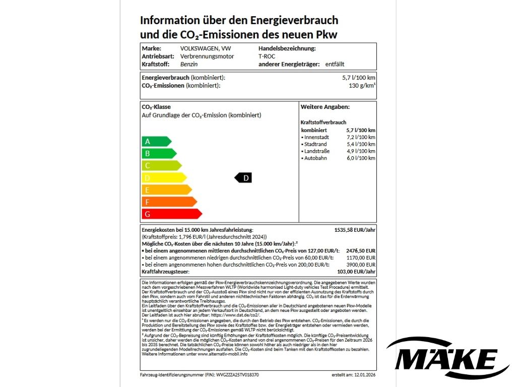 T-Roc Style 1.5 eTSI 7-Gang-DSG