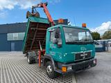 MAN 8.163 3 SEITEN KIPPER PALFINGER KRAN GREIFER AHK - MAN 8 163