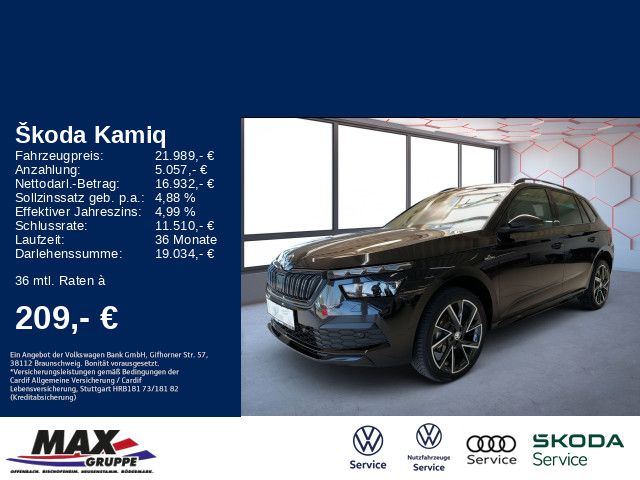 Kamiq 1.0 TSI DSG Monte Carlo LED+PANO+NAVI+VC