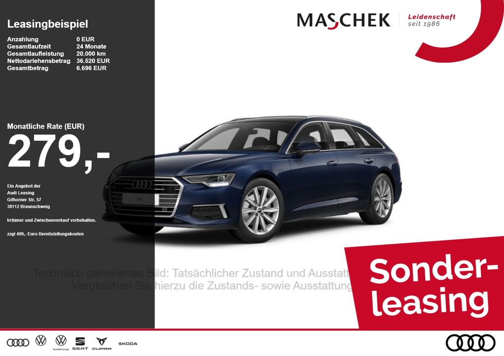 Audi A6 Avant 45 TFSI quat. Pano Memory ACC RearView