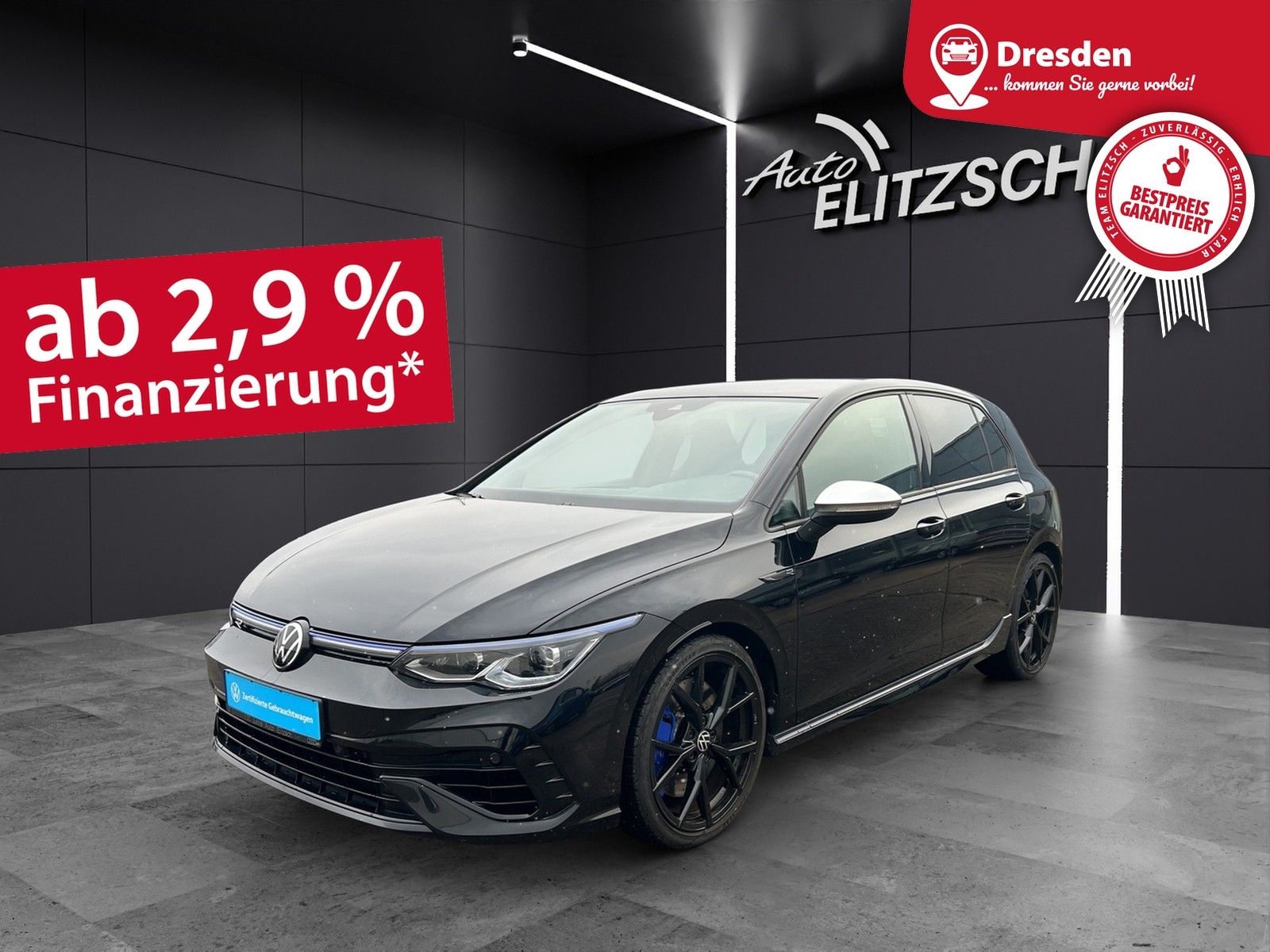 Fahrzeugabbildung Volkswagen Golf VIII R 4M  DSG Matrix Navi Harman AID ACC R