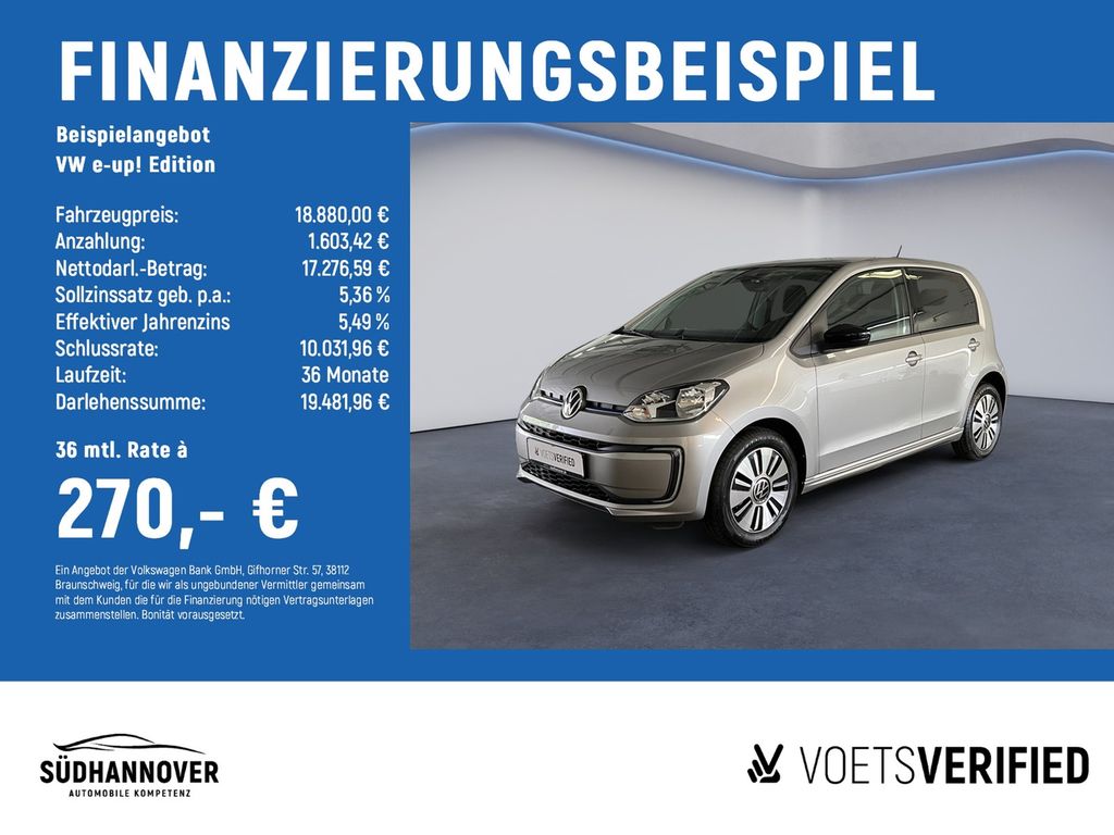 Volkswagen e-up! Edition RearView+SHZ+KLIMA