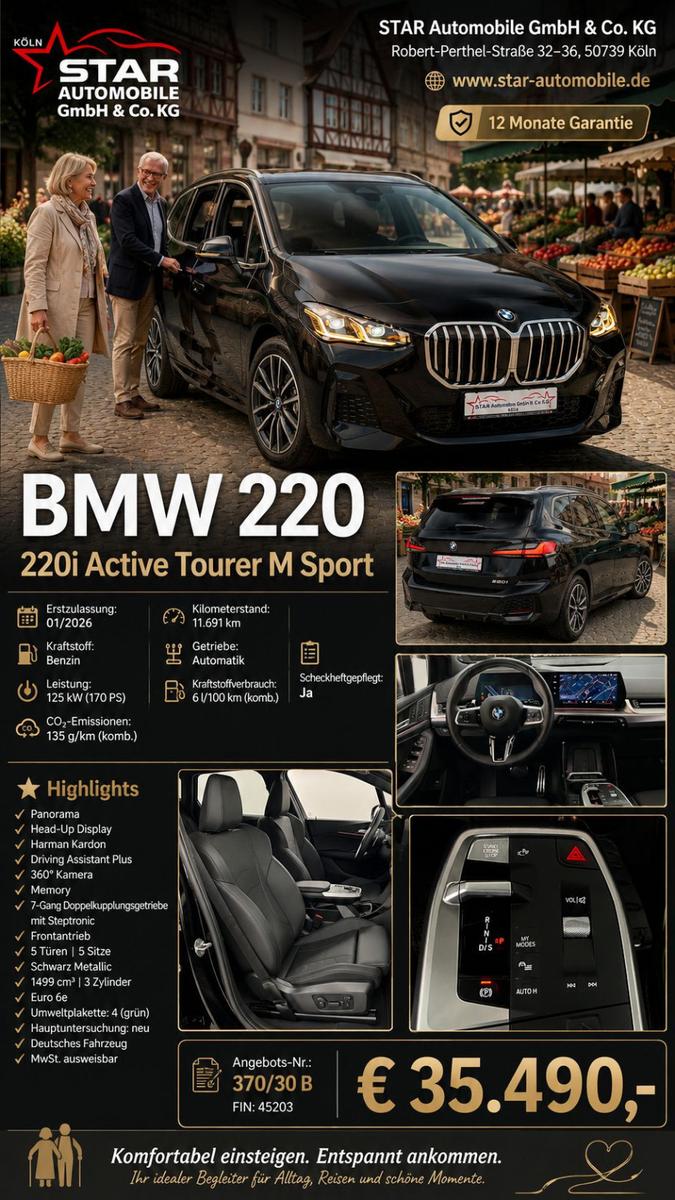 BMW Active 220 i Active Tourer M Sport 1,5 125 kW PANO H-Up, миниатюра 2