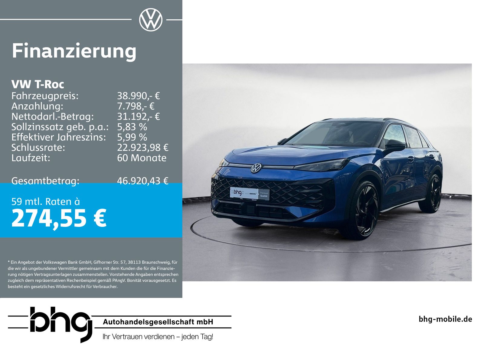 Volkswagen T-Roc R-Line 1.5 l eTSI OPF   7-Gang-Doppelkuppl