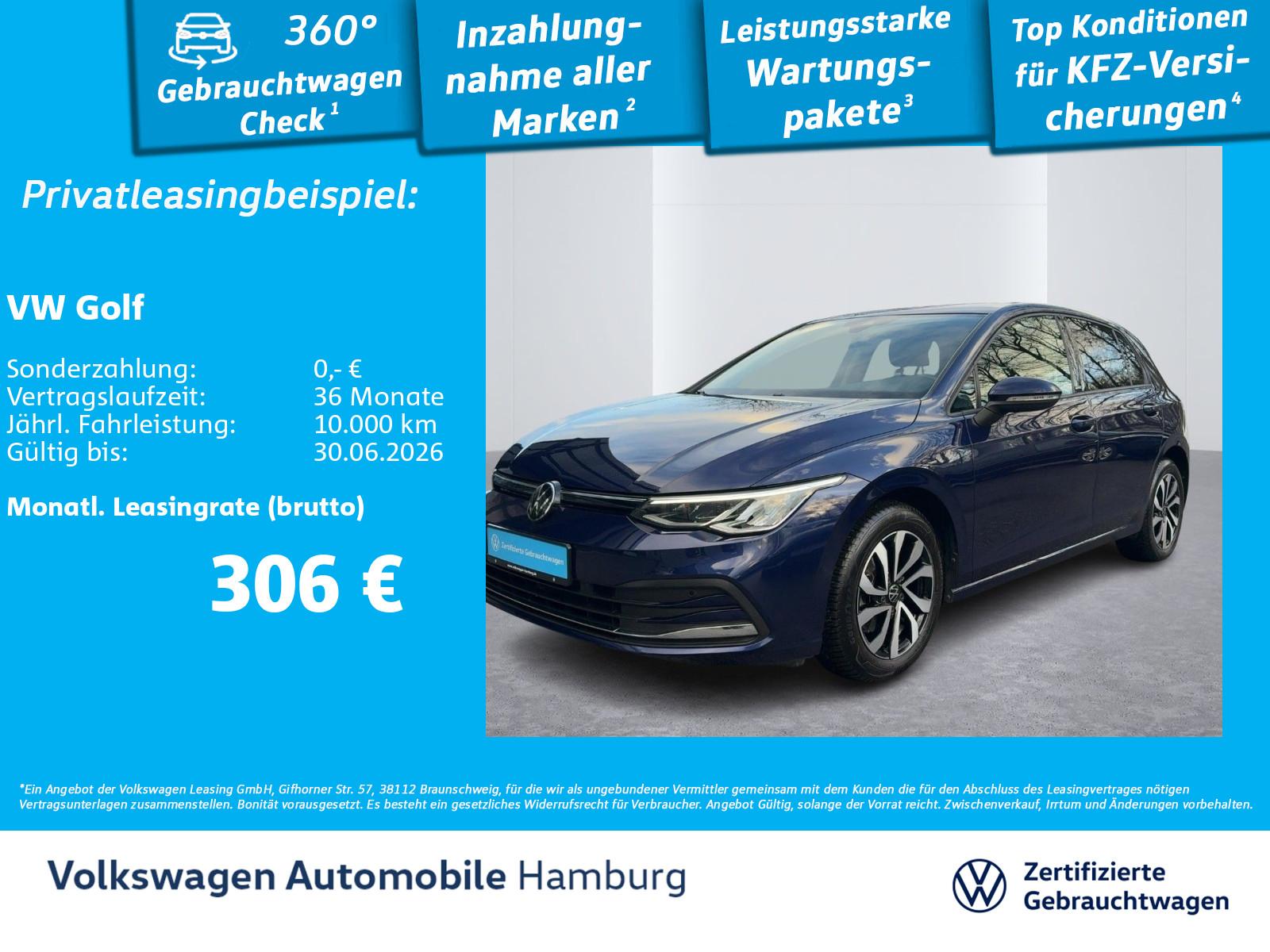 Volkswagen Golf VIII 1.5 eTSI Active DSG Ganzjahresreifen R