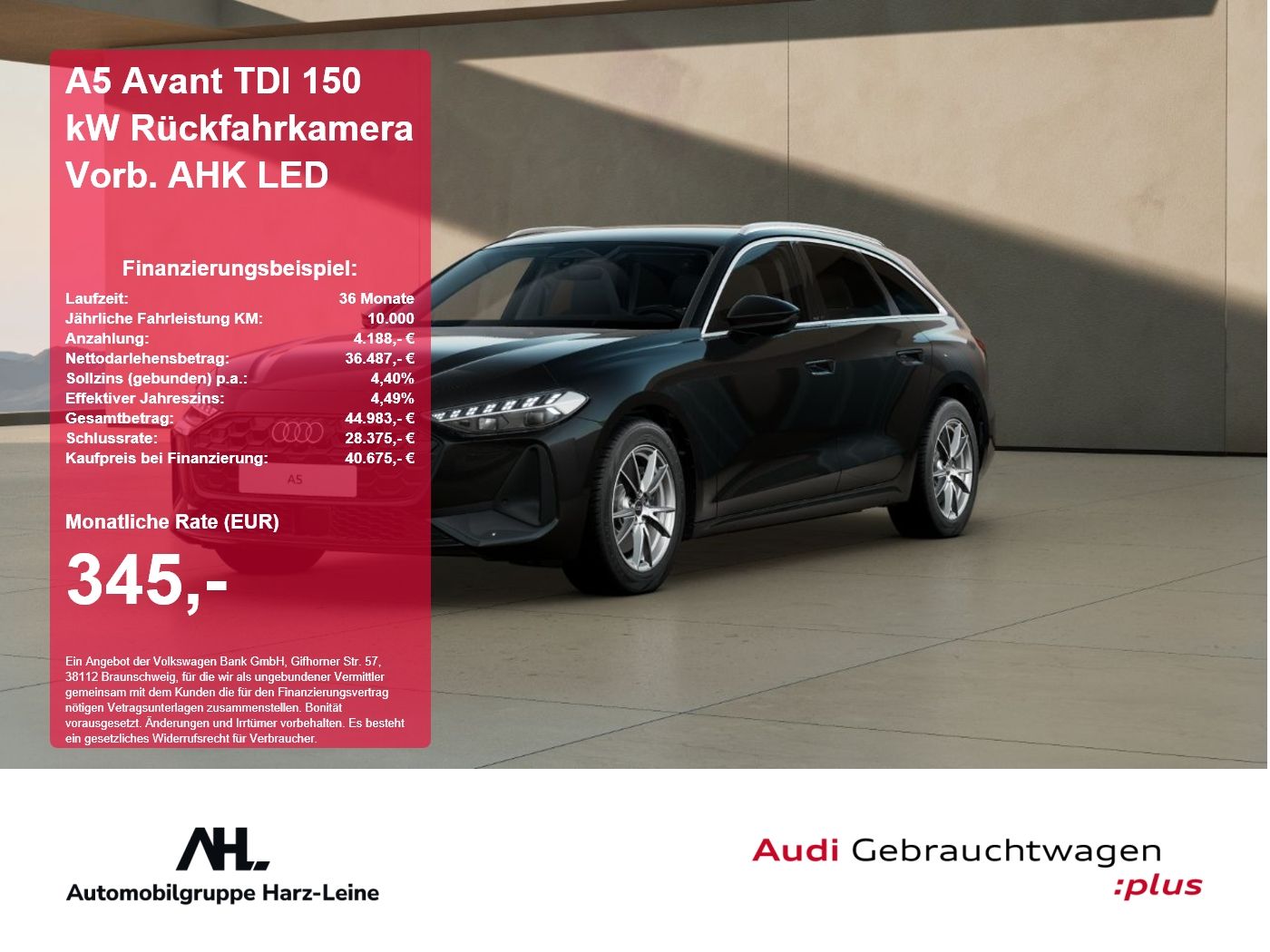 Audi A5 Avant TDI 150 kW Rückfahrkamera Vorb. AHK LED