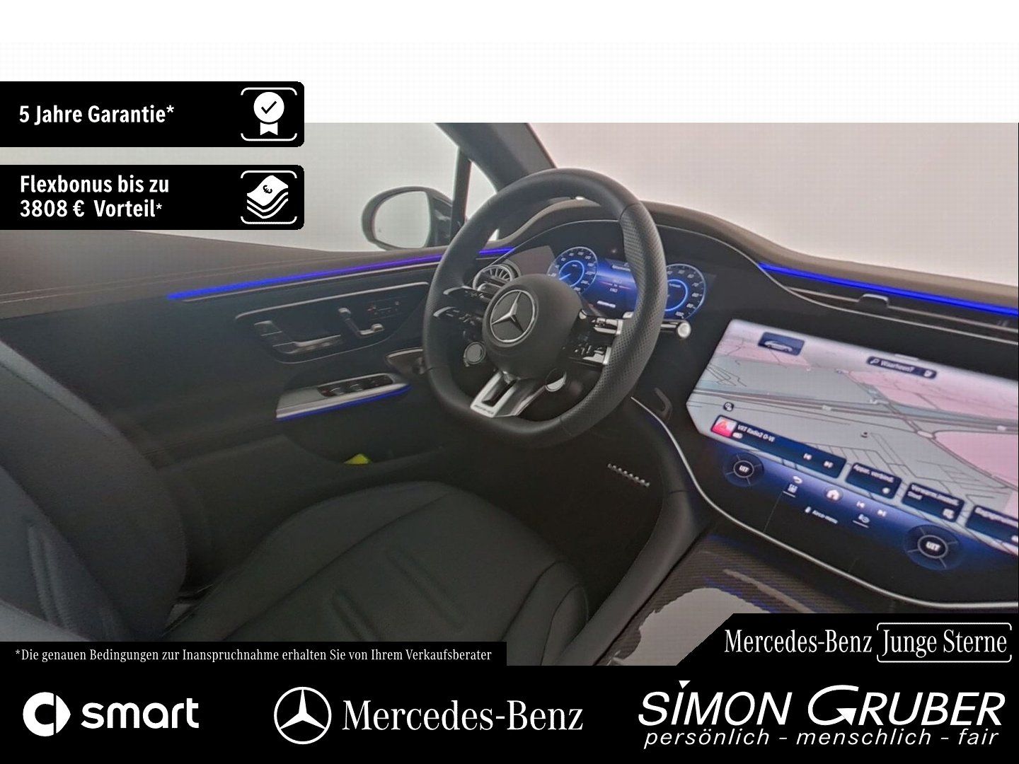 Fahrzeugabbildung Mercedes-Benz EQE 43 4M AMG NightII Carbon Airmatic HUD Hyper
