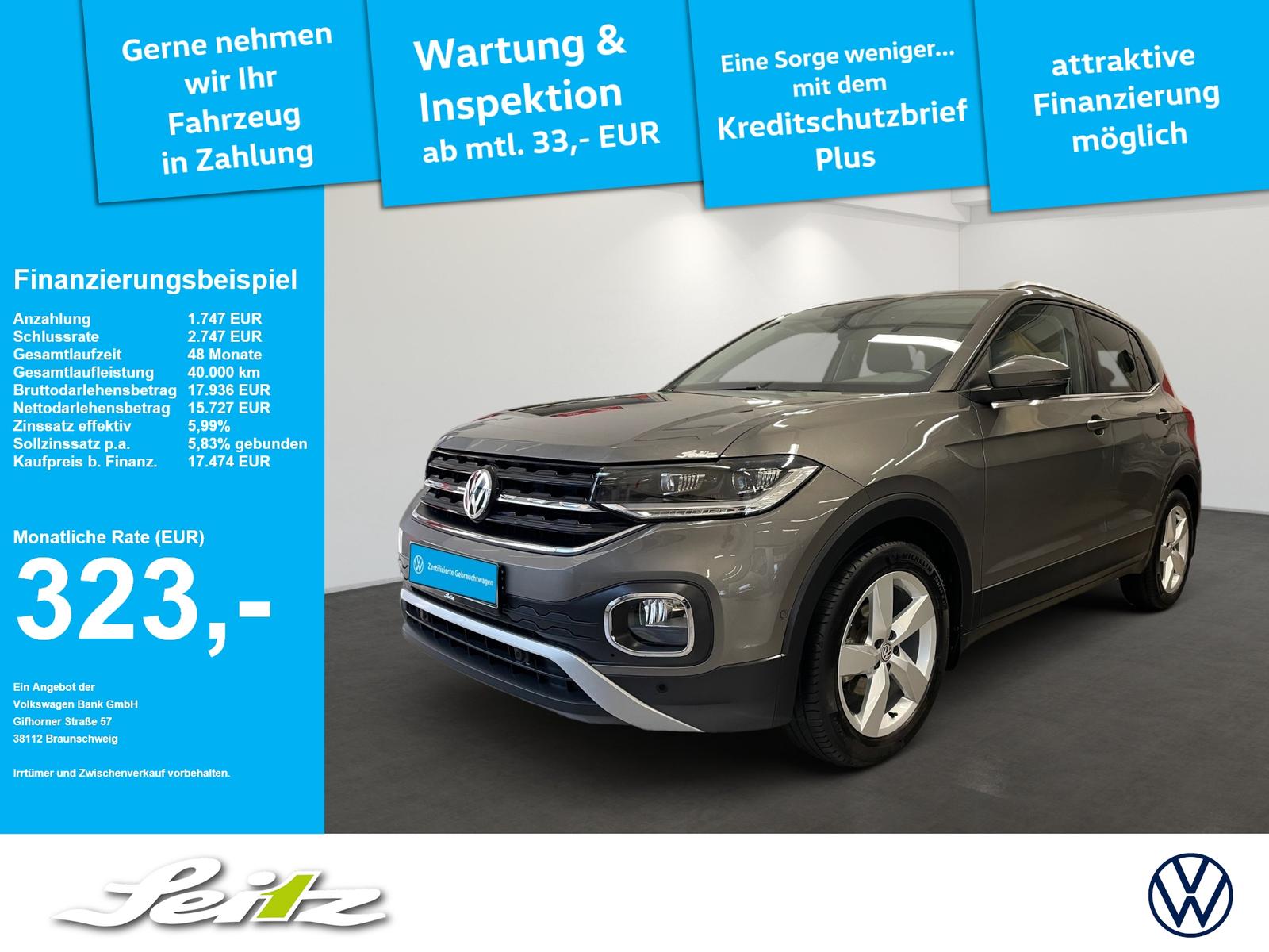 Volkswagen T-Cross 1.0 TSI Style *AHK*KAMERA*LED*SITZHZG*