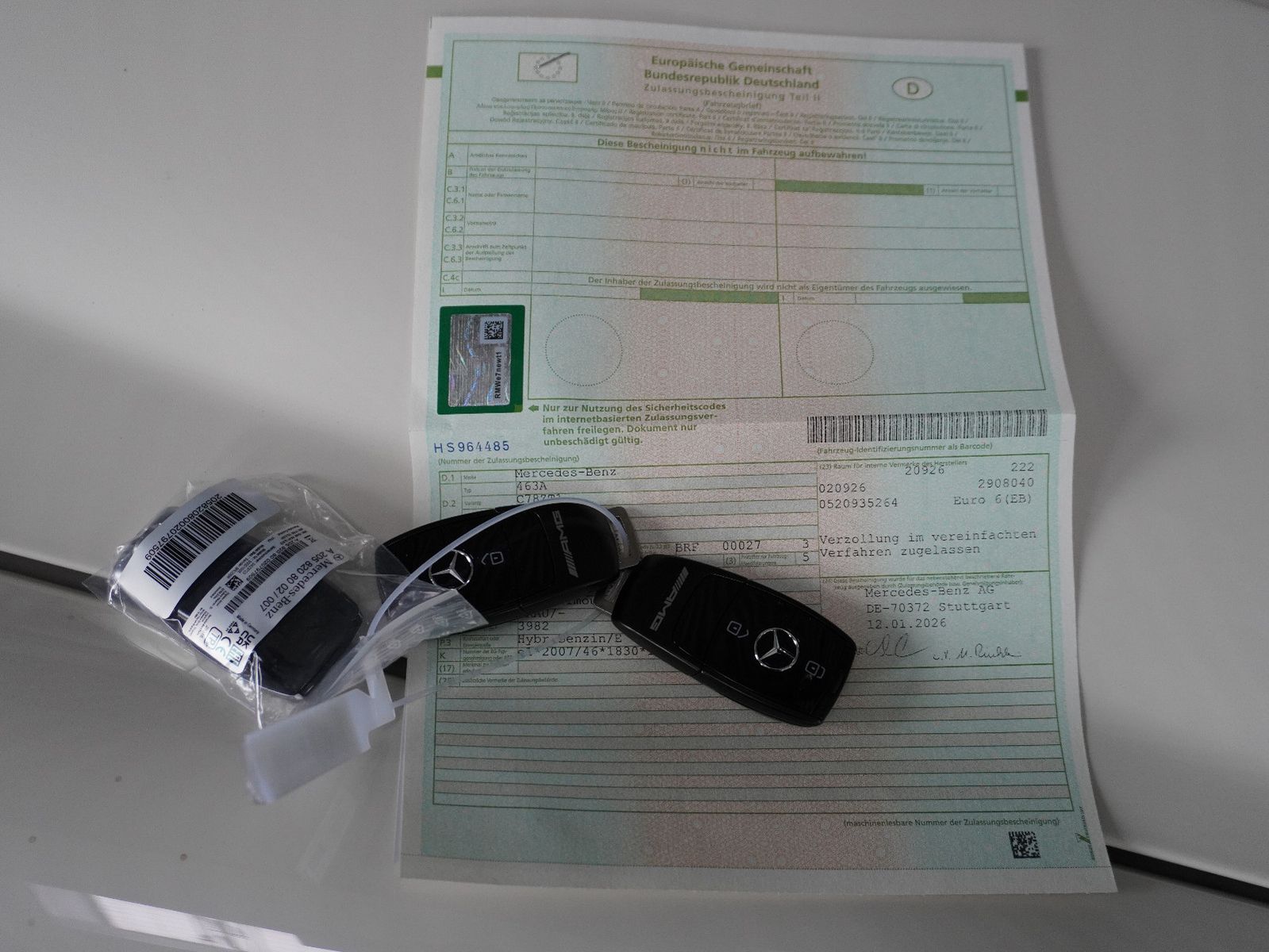 Fahrzeugabbildung Mercedes-Benz G 63 AMG *COC 2026,Monza Magno,A22,Superior*