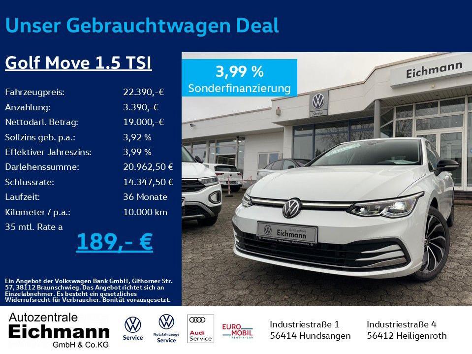 Volkswagen Golf VIII Move 1.5 TSI+LEDPlus+NAVI+ACC+CLIMA+FA