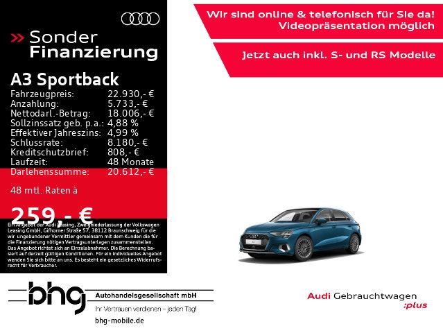 Audi A3 Sportback 30 TDI advanced PanoDach Kamera Inf