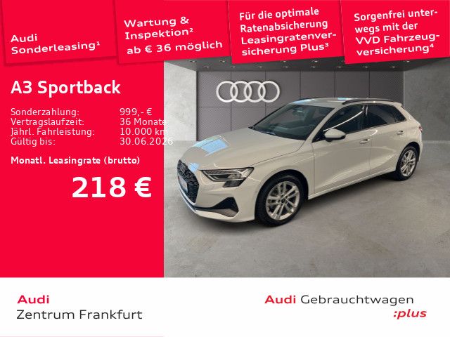 A3 Sportback 30 TDI advanced LED+KAMERA+NAVI+SHZ