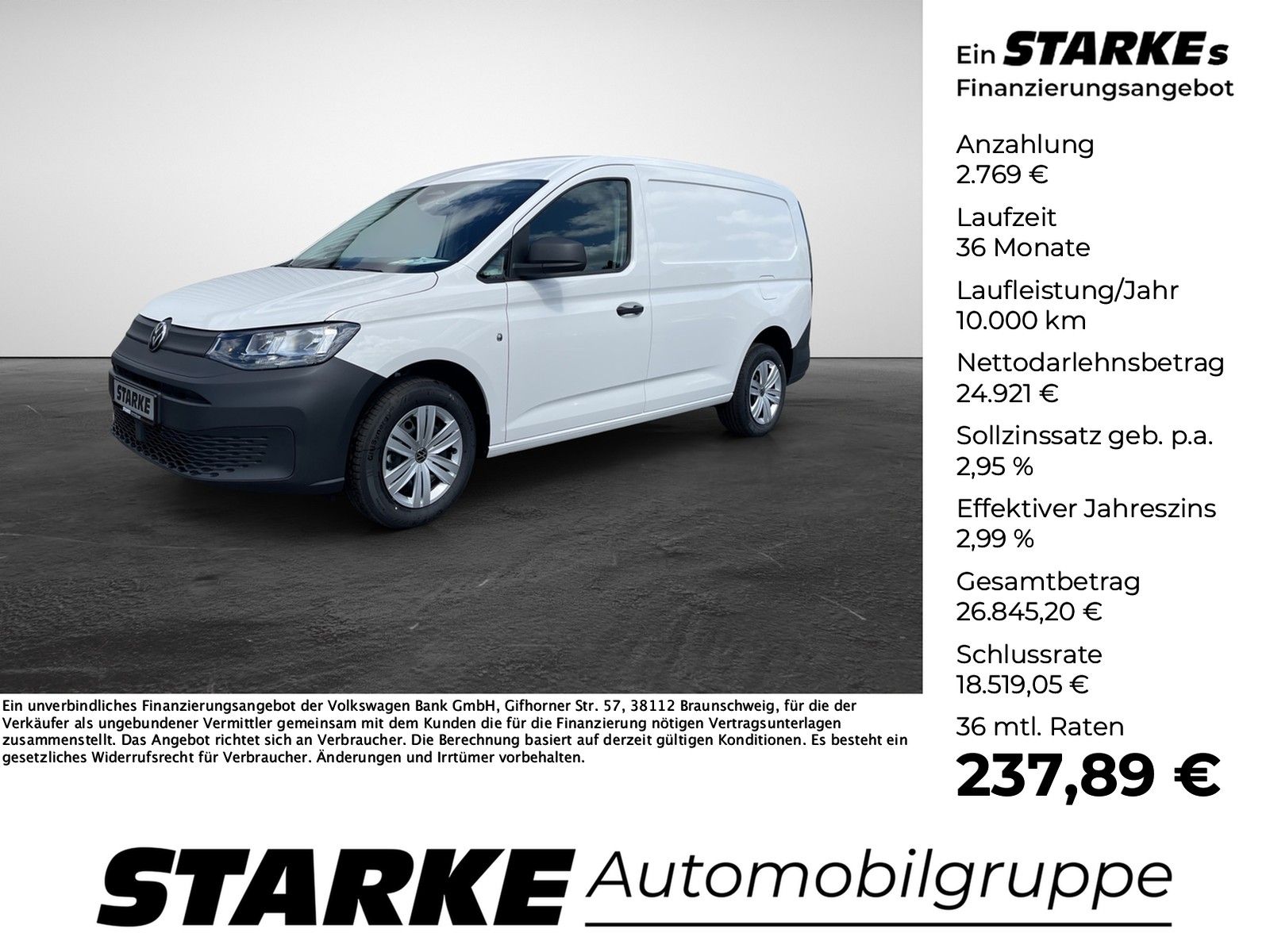 Volkswagen Caddy Maxi Cargo 2.0 TDI Kasten lang  AHK PDC Te