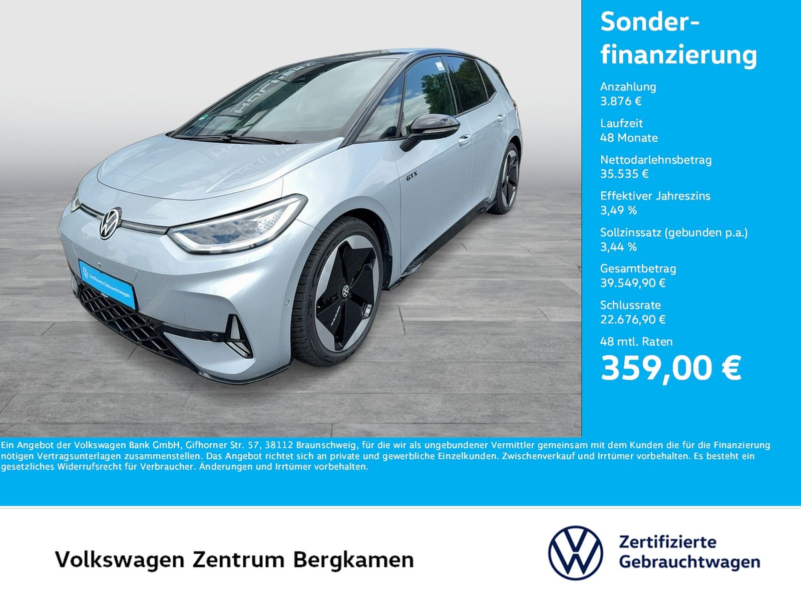 Volkswagen ID.3 GTX WÄRMEPUMPE HARMANKARDON 360CAM ACC LM20 foto 1
