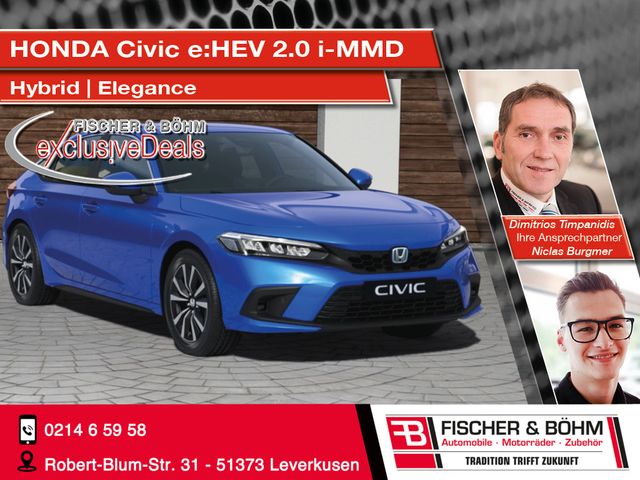 Honda Civic e:Hev 2.0 i-MMD Hybrid Elegance DEAL