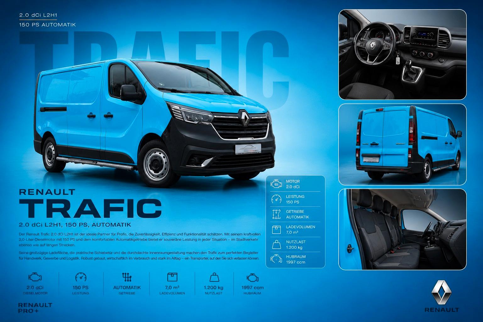 Renault Trafic 2.0 dCi L2H1 *LED*KLIM*TEMP*SHZ*CAM*PDC*