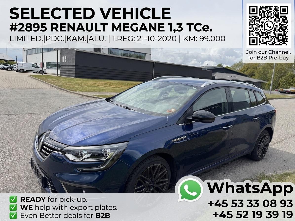 Renault Megane 1,3 TCe. Limited. PDC. KAM. ALU. #2895