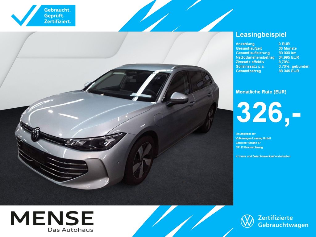 Abbildung Leasingangebot Volkswagen Passat Variant 1.5 TSI eHybrid DSG Business CarP