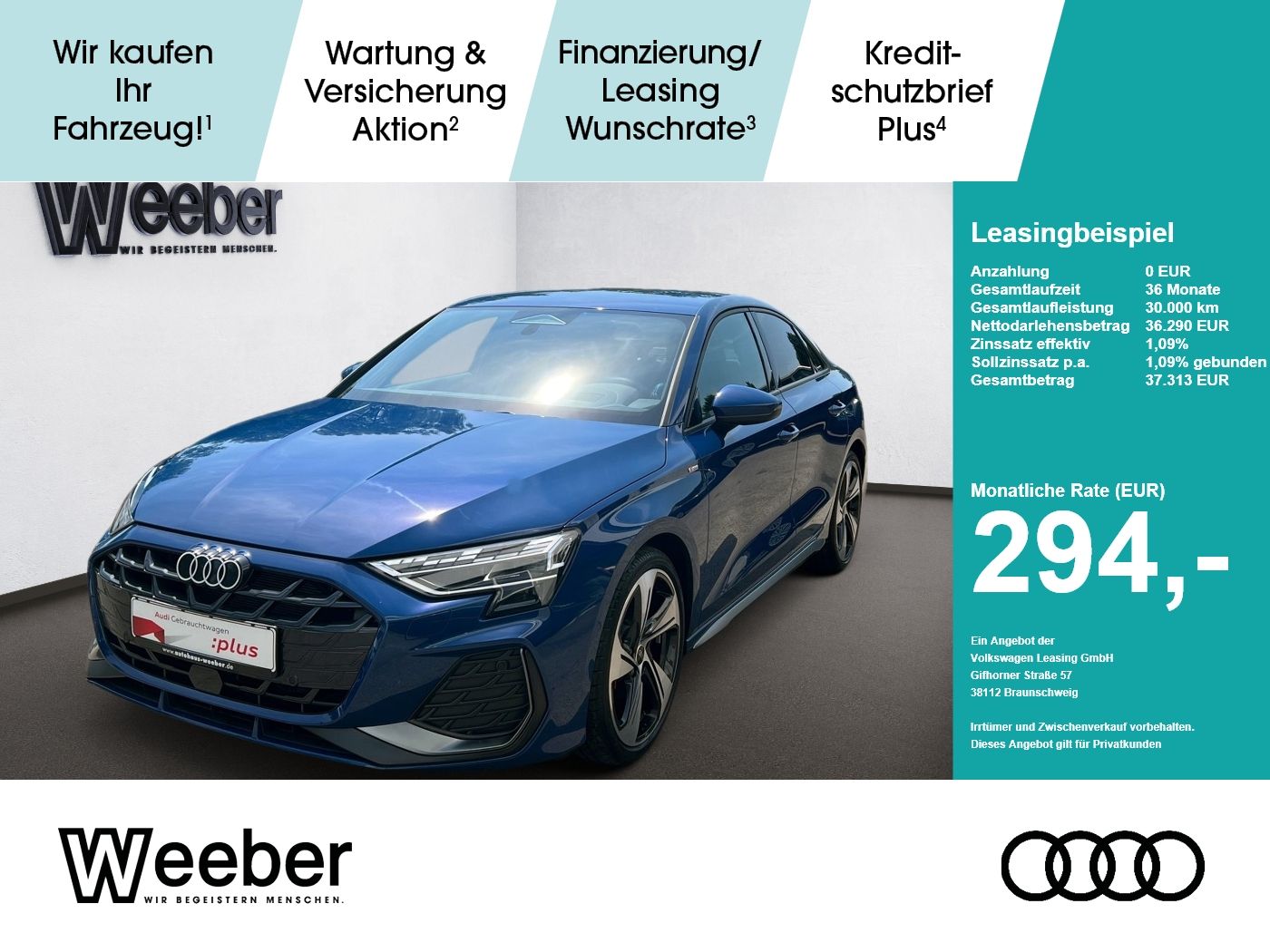 Audi A3 Lim. S line *AHK*KAMERA*SONOS*NAVI*MATRIX*5J