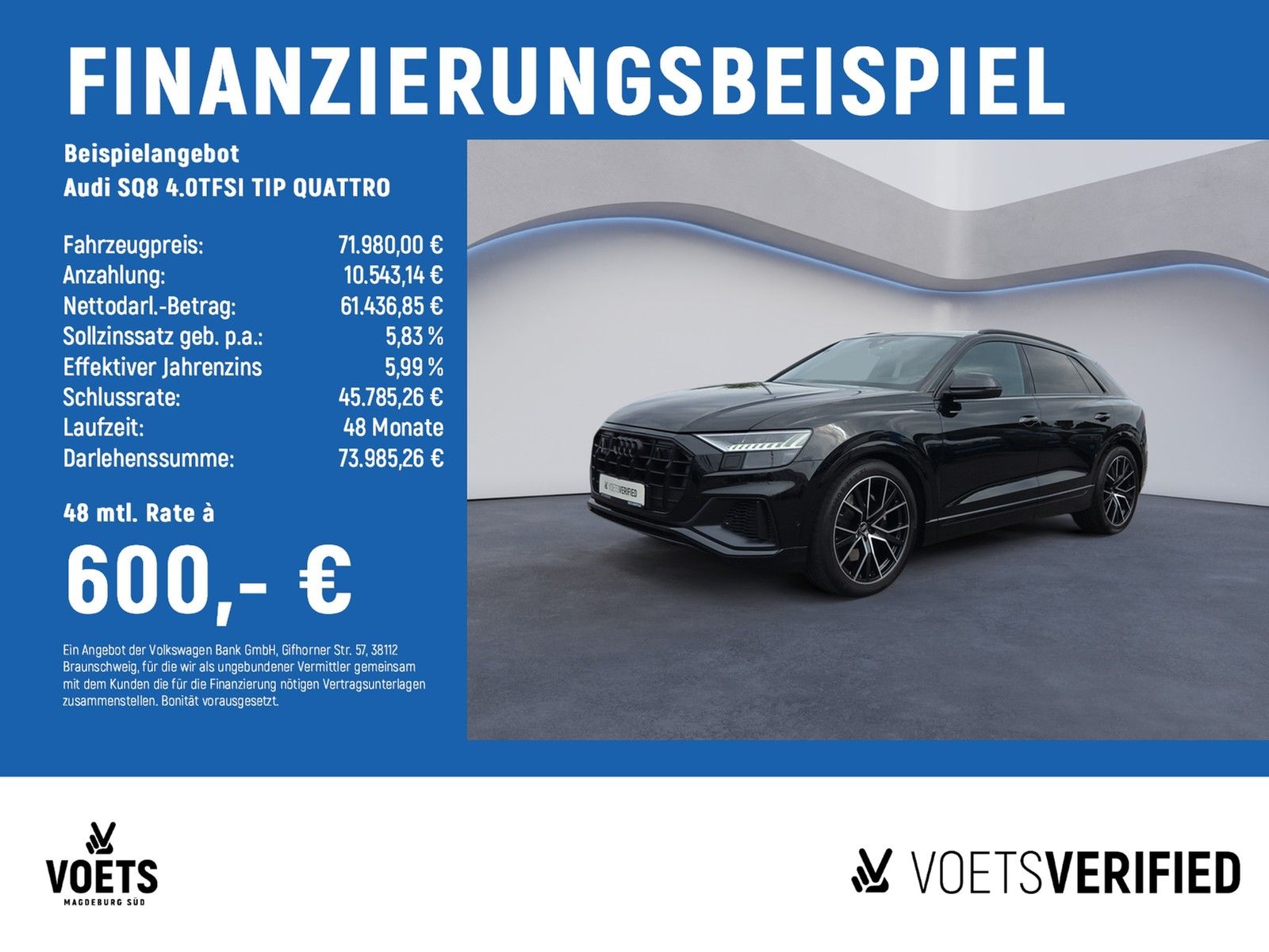 Audi SQ8 4.0TFSI TIP QUATTRO MATRIX+PANO+NAVI+AHK+B&O