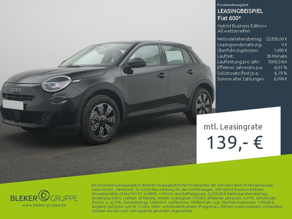 Fiat 600 Hybrid Business Edition+ Allwetterreifen