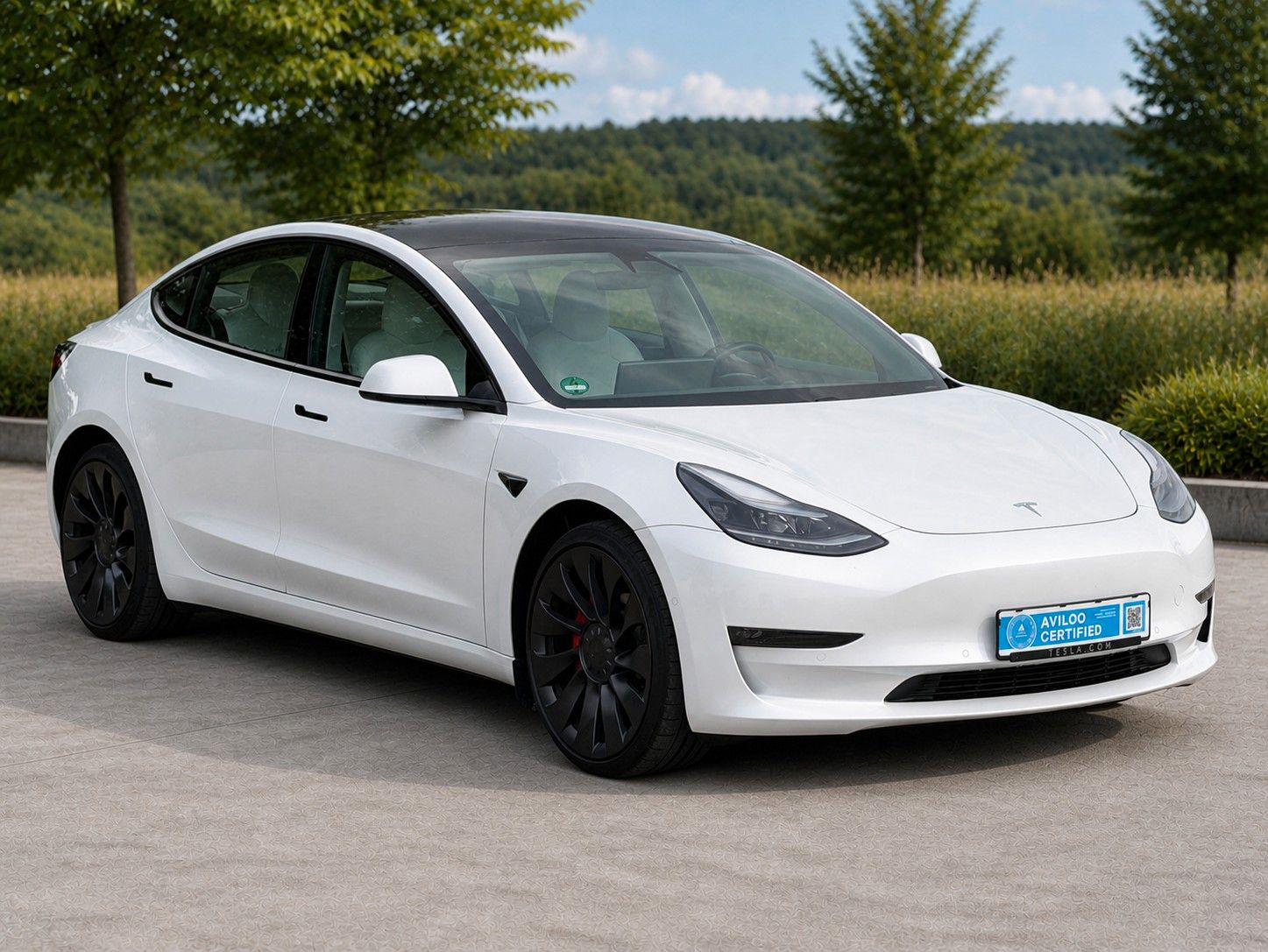 Tesla Model 3 Performance 2. Hand Weiß innen Facelift foto 3