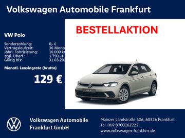 Volkswagen Leasingangebot: Volkswagen Polo Life 1,0 l 59 kW (80 PS) 5-Gang