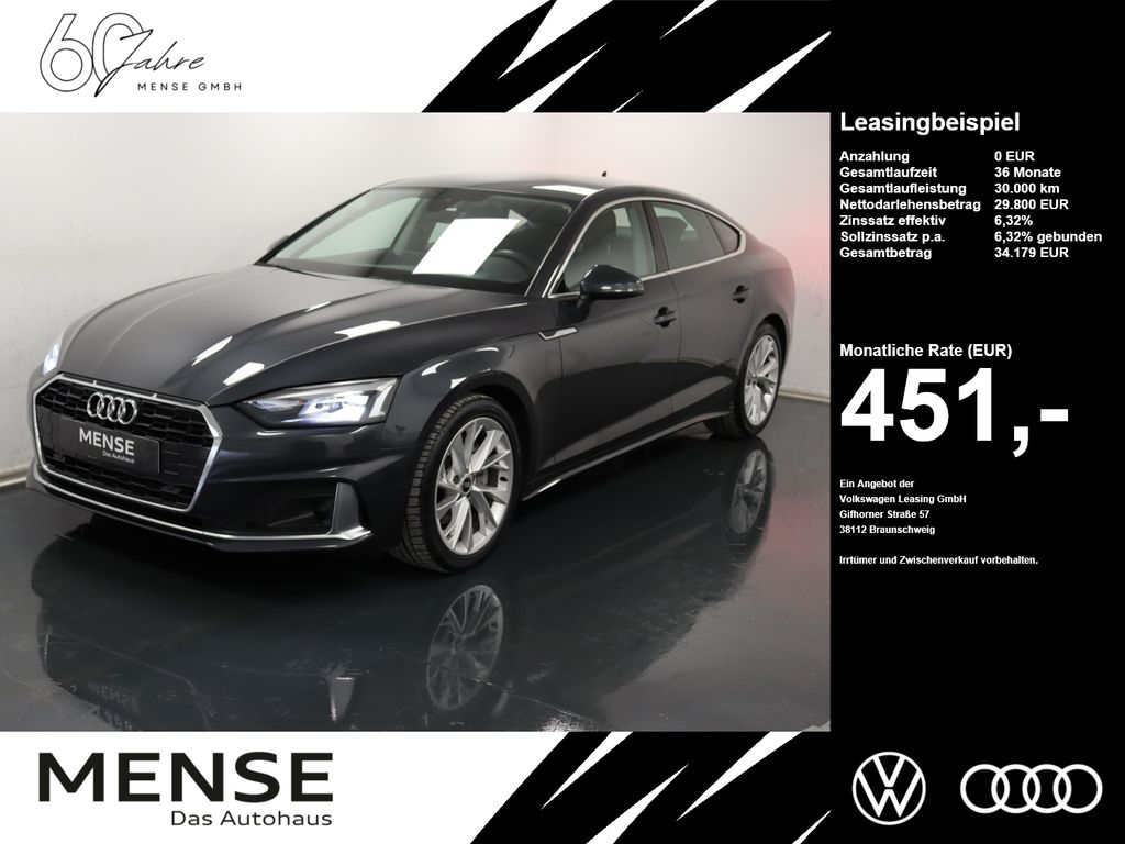 Abbildung Leasingangebot Audi A5 Sportback 40 TDI S tronic advanced B&O|HUD