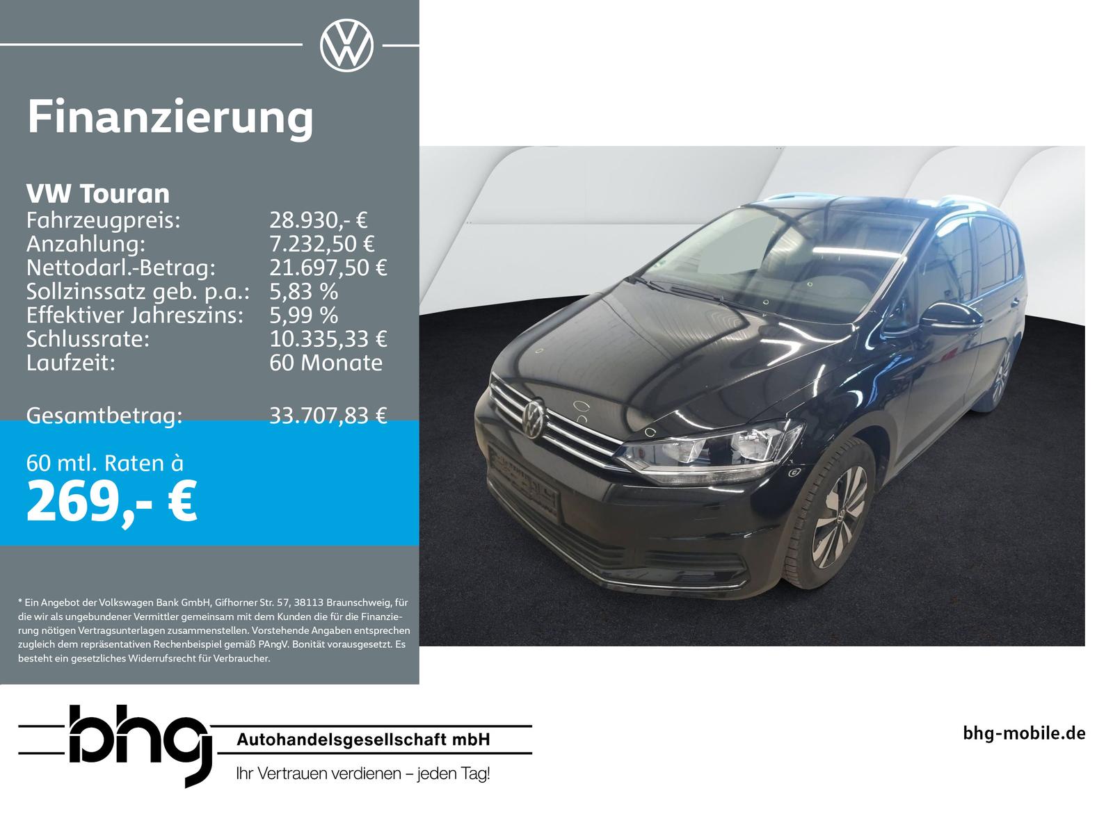 Volkswagen Touran Comfortline 1,5 TSI 6-Gang