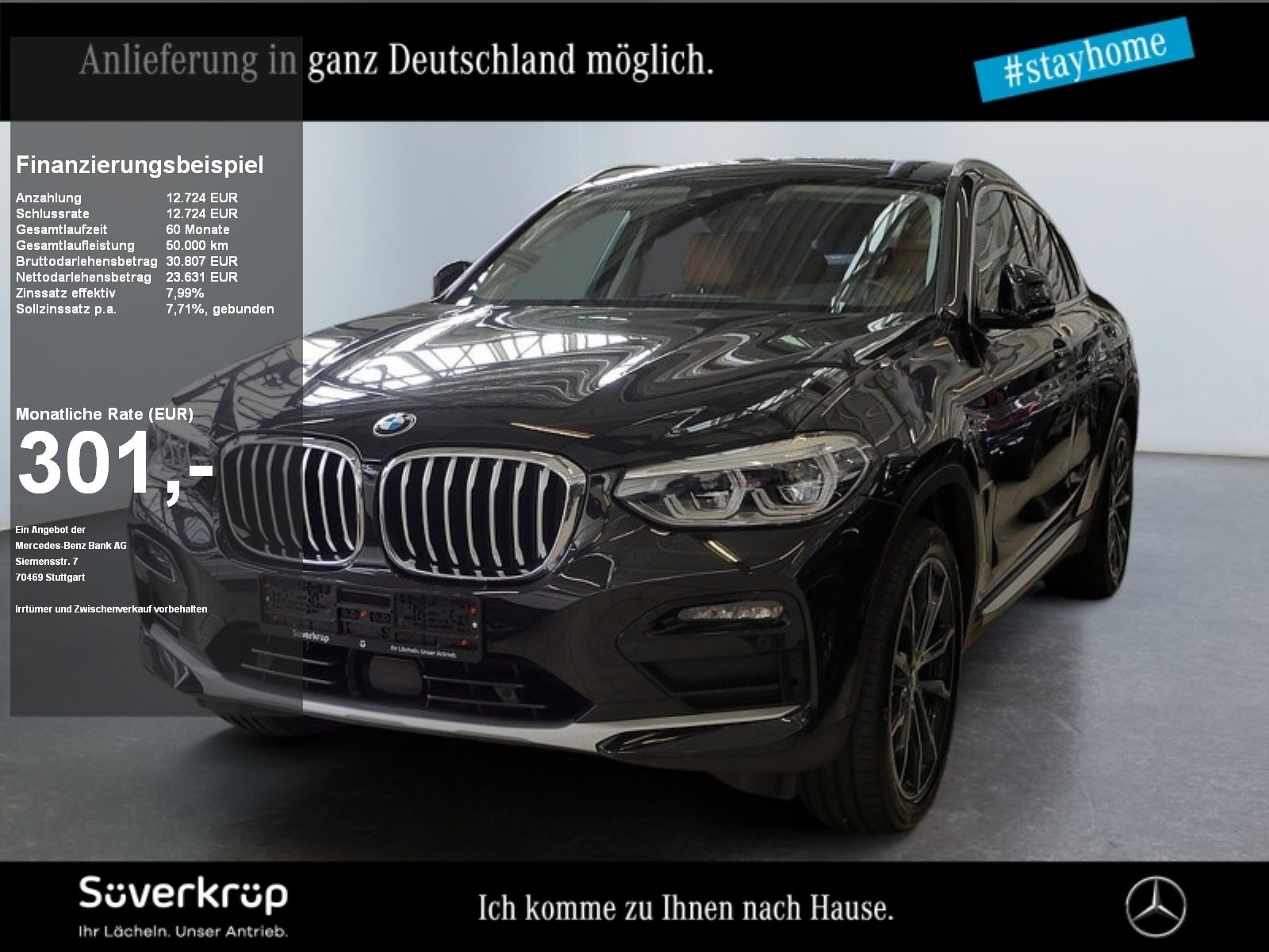 BMW BMW X4 xDrive 20d xLine AHK DISTR KAMERA PANO SPUR