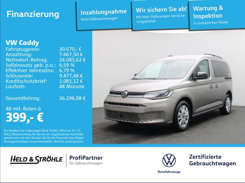 Volkswagen Caddy Life 1.5 TSI AHK LED NAV STANDHZG PDC SHZ