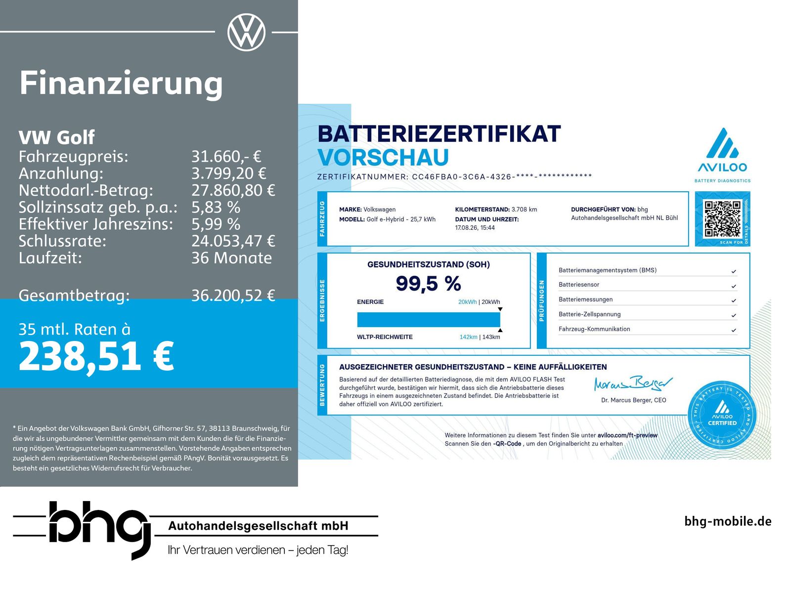 Volkswagen Golf 1.5 eHybrid DSG STYLE #DCC #HEAD-UP #AREA-V