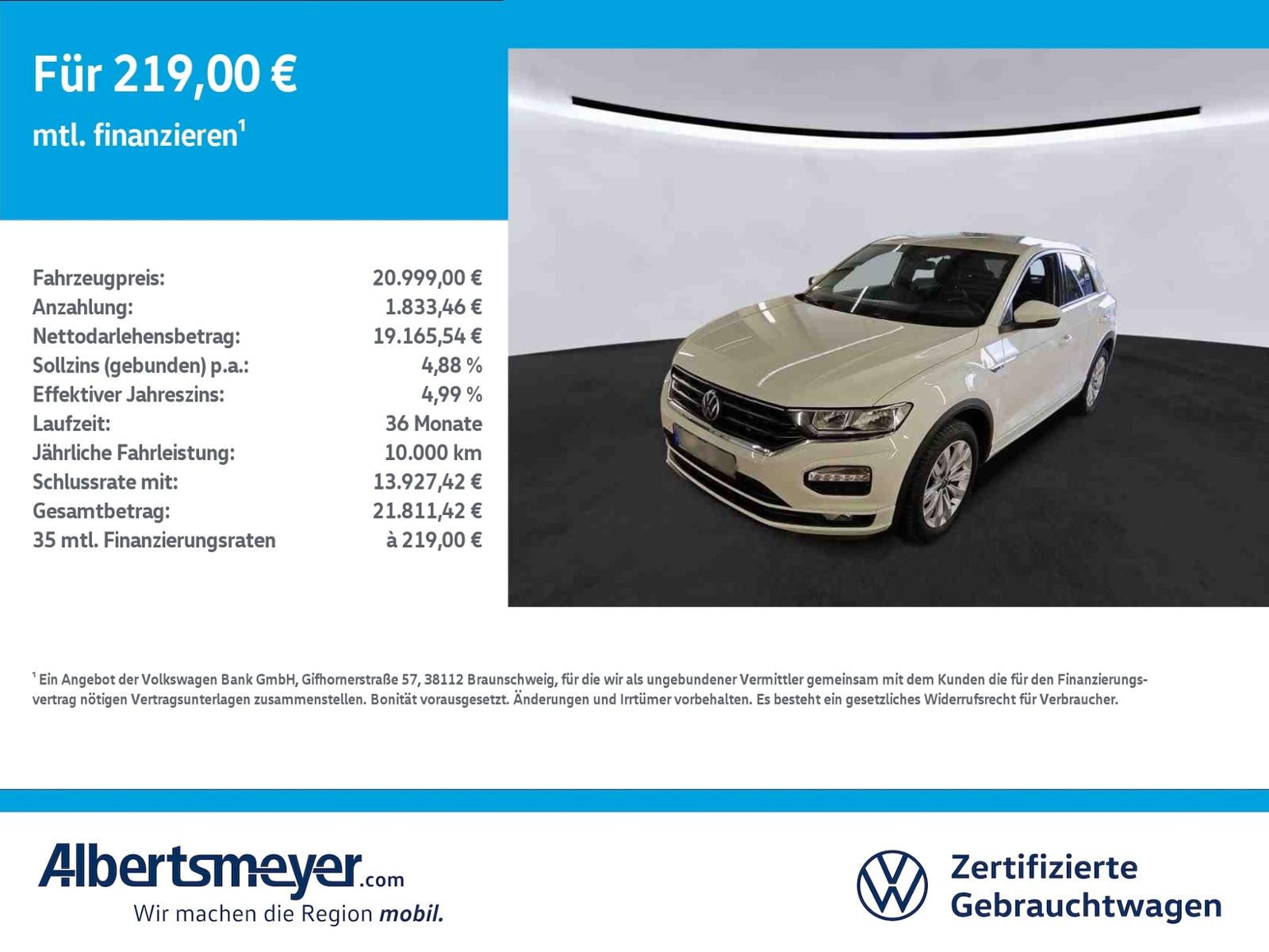 Volkswagen T-Roc 1.5 TSI Sport +R-LINE+PARKPILOT+APP