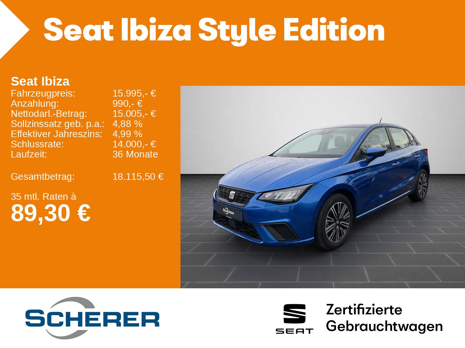 Seat Ibiza Style 1.0 TSI EPH*SHZ*RS*CARPLAY*TSR uvm..
