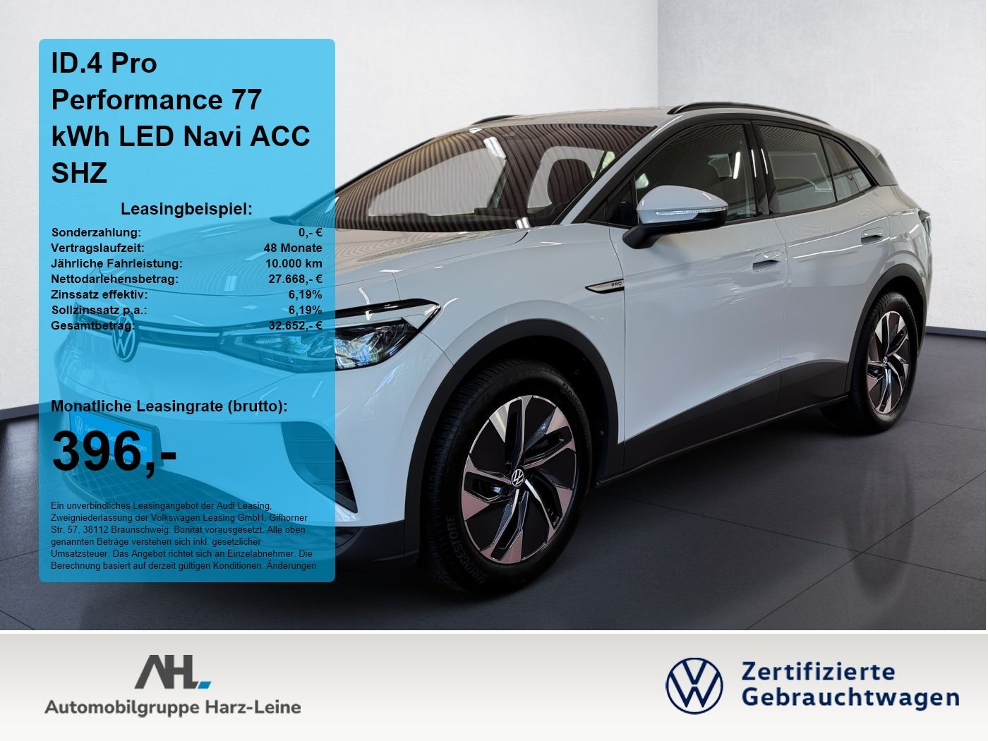 Volkswagen ID.4 Pro Performance 77 kWh LED Navi ACC SHZ ACC