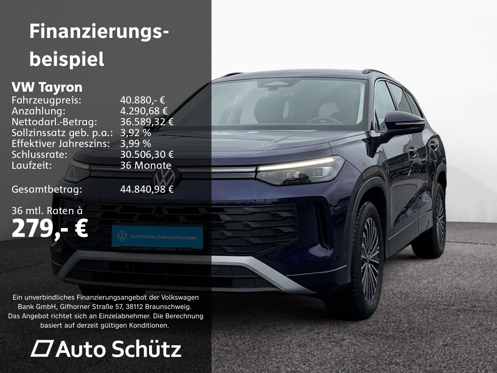 Volkswagen Tayron 1.5 TSI Life eHybrid+DSG+AHK+RFK+LED+SHZ