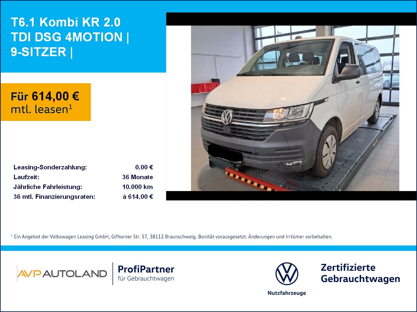Volkswagen T6.1 Kombi KR 2.0 TDI DSG 4MOTION | 9-SITZER |