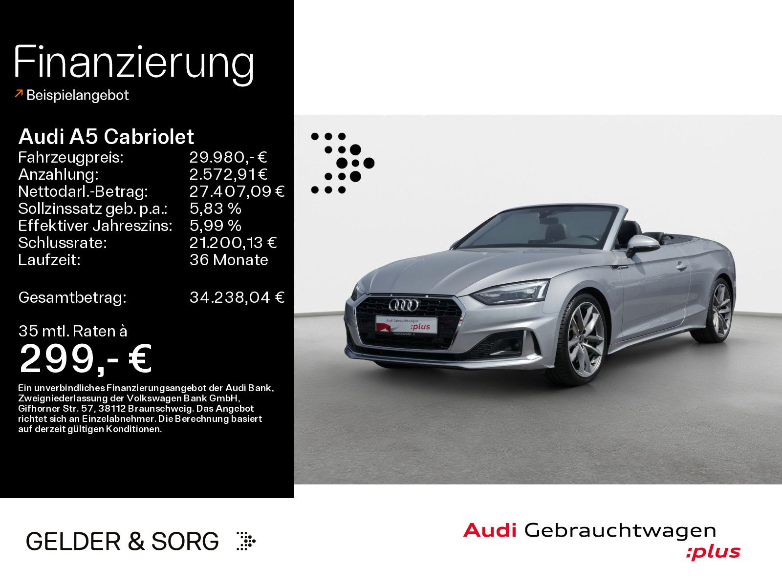 Audi A5 Cabriolet 35 TDI S line AHK*LED*Sound*Virtual