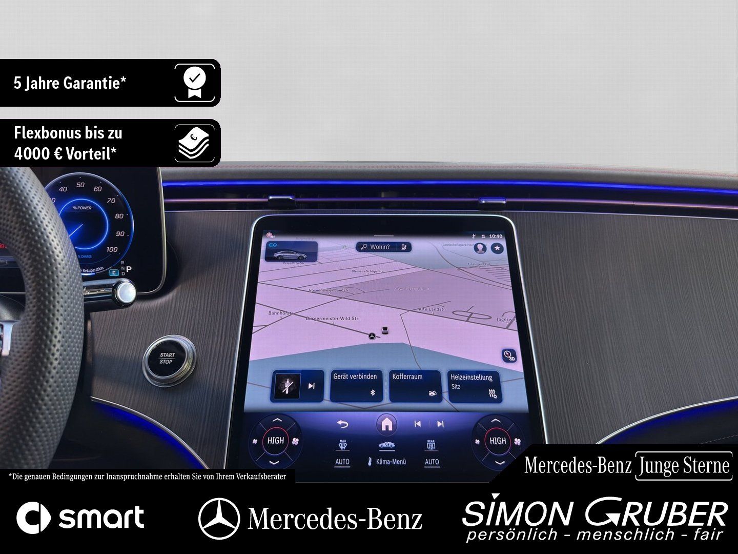 Fahrzeugabbildung Mercedes-Benz EQE 350 4M AMG Night Airmatic Pano Massage 22KW