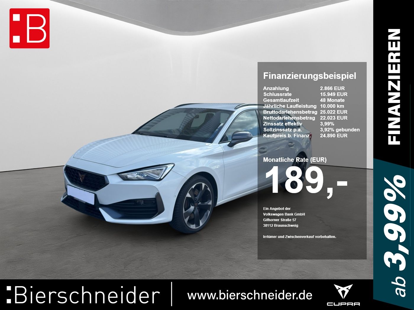 Cupra Leon SP 2.0 TSI DSG LED NAVI ACC BLINDSPOT 5-J-G