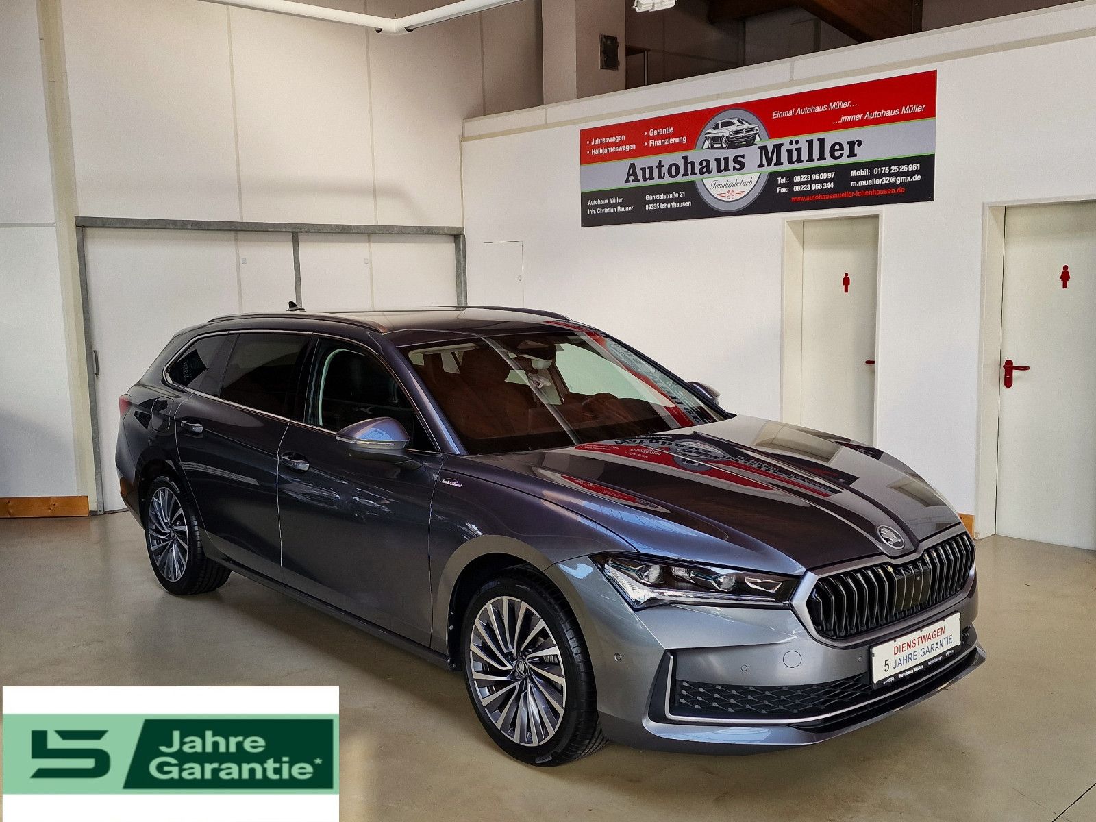 Skoda Superb Combi iV 204PS DSG L&K AHK 5J-GAR 360° NA imagem 3
